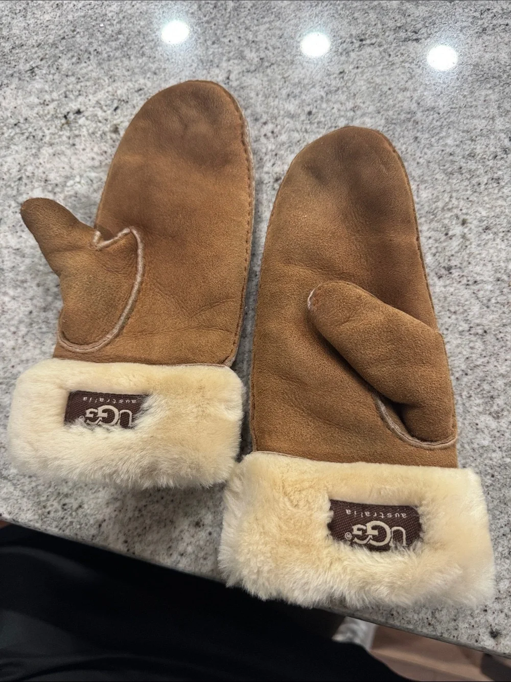 UGG Women’s Chestnut Shearling Lined Mittens
